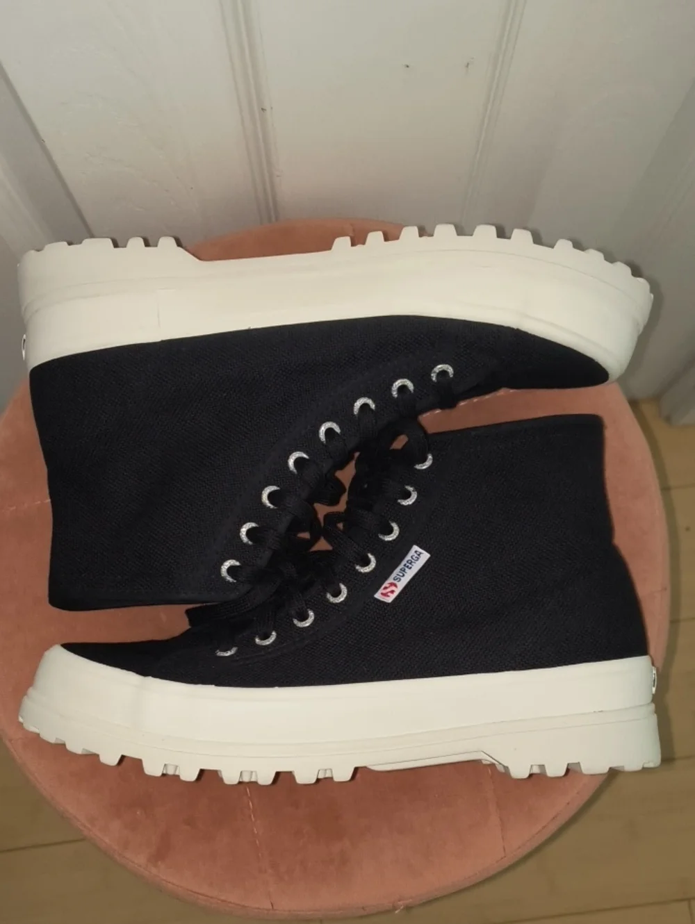 Superga Black High Top Ankle Sneakers Size 9.5